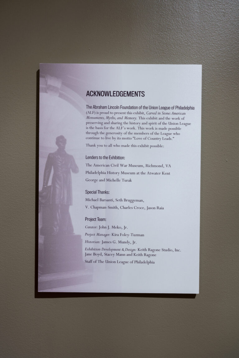 Carved in Stone: American Monuments, Myths & Memory Exhibit