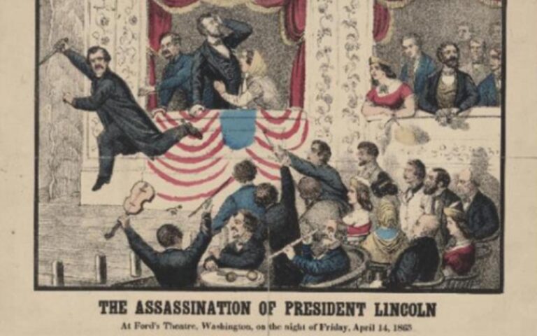 Illustration of the assassination of President Lincoln
