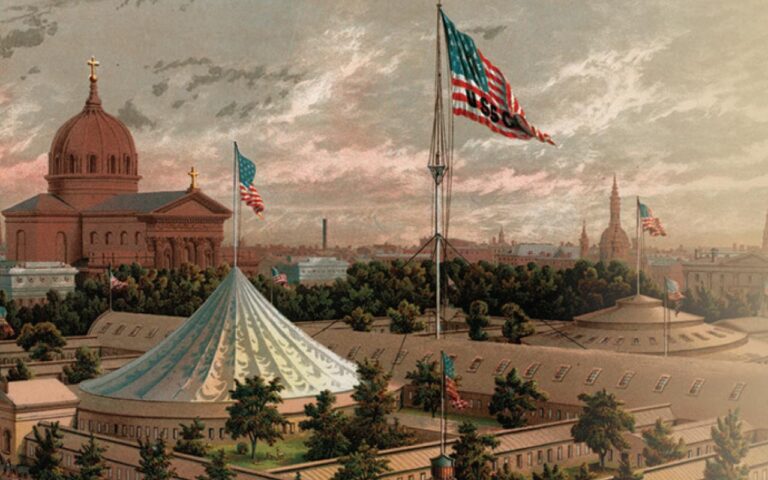Vintage illustration of Philadelphia