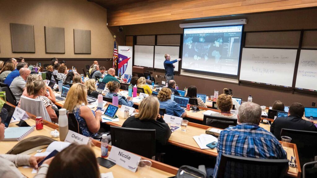 Teachers at a Founding Forward seminar